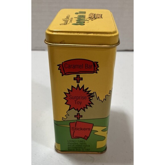 Vintage Russell Stover Surprise Tin Looney Tunes Taz Wile E. Coyote 1997 Cartoon - Picture 4 of 7